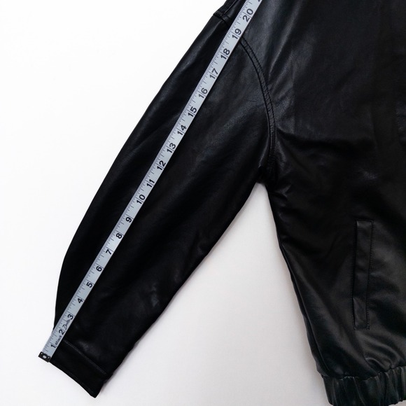 SHEIN XS Women's Jacket Black Faux Leather Zip Front Biker Moto Coat - Picture 7 of 13
